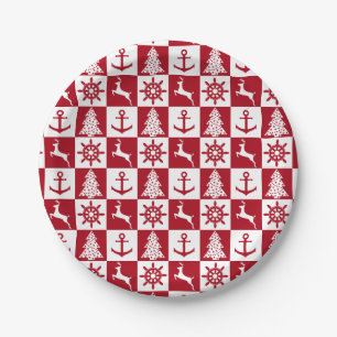 Nautical Christmas Paper Plate