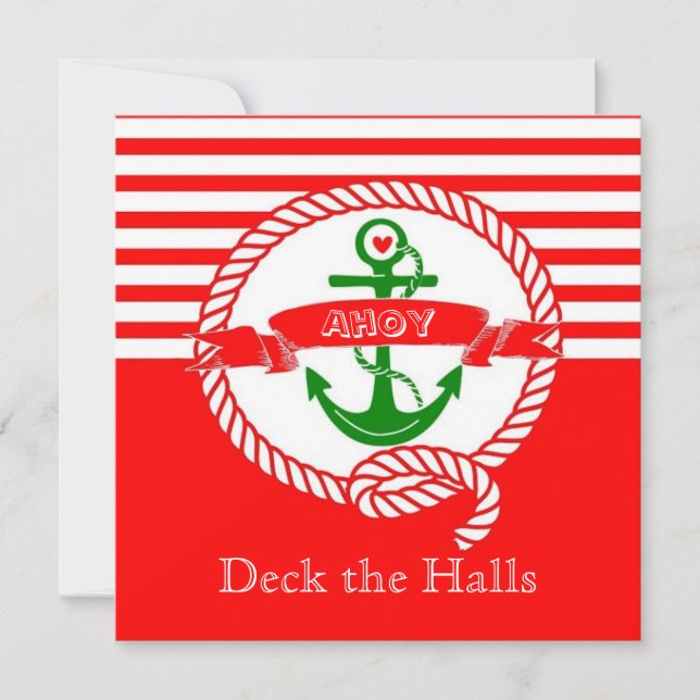Nautical Christmas Party Invitation (Front)