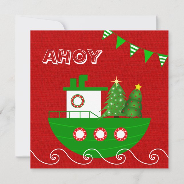 Nautical Christmas Party Invitation (Front)
