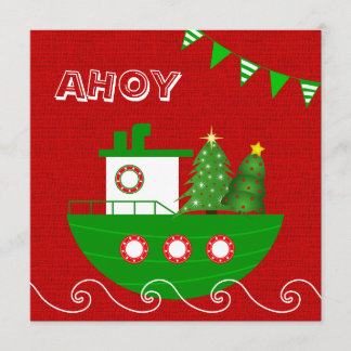 Nautical Christmas Party Invitation