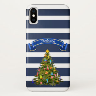 Nautical Christmas Tree Custom iPhone X Case