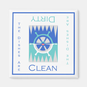 Nautical Clean or Dirty Dishwasher Magnet