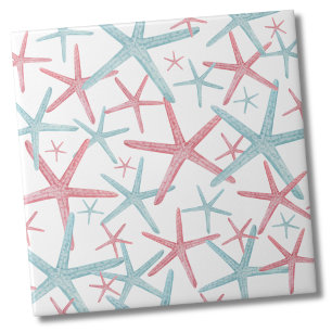 Nautical Coastal Beach Pattern Tile