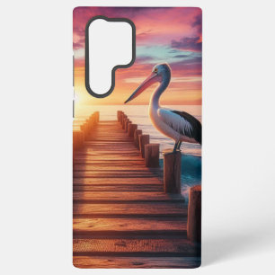 Nautical/coastal/beach pelican sunset samsung galaxy case