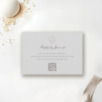 Nautical Coastal Shell Formal QR Wedding Response