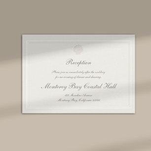 Nautical Coastal Shell Modern Classic Wedding Enclosure Card