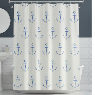 Nautical Coastal Shower Curtain