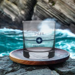 Nautical Coastal Wedding Best Man Groomsman Whiskey Glass<br><div class="desc">Wedding party gift rock glass with nautical theme to personalise for any of the members in your wedding party. The custom text includes your guest name, role or relation and, the name of the bride and groom and their wedding date. If you want to venture into the design tool, you...</div>