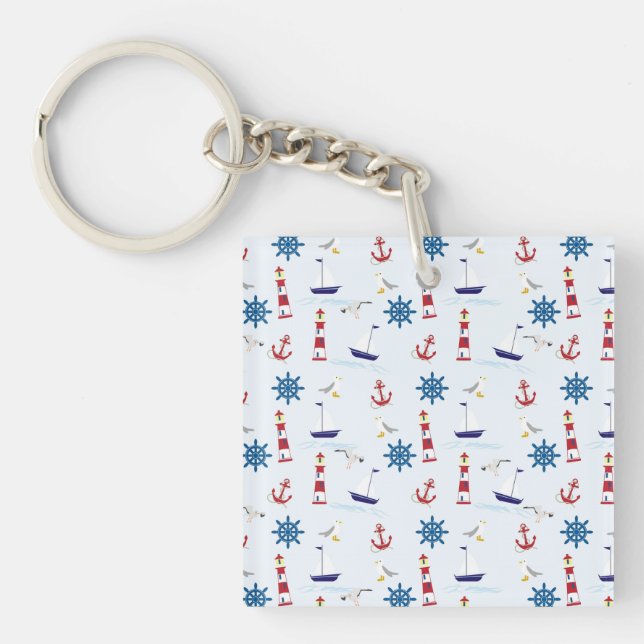 Nautical Collage Key Ring (Front)