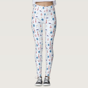 Nautical Collage Leggings