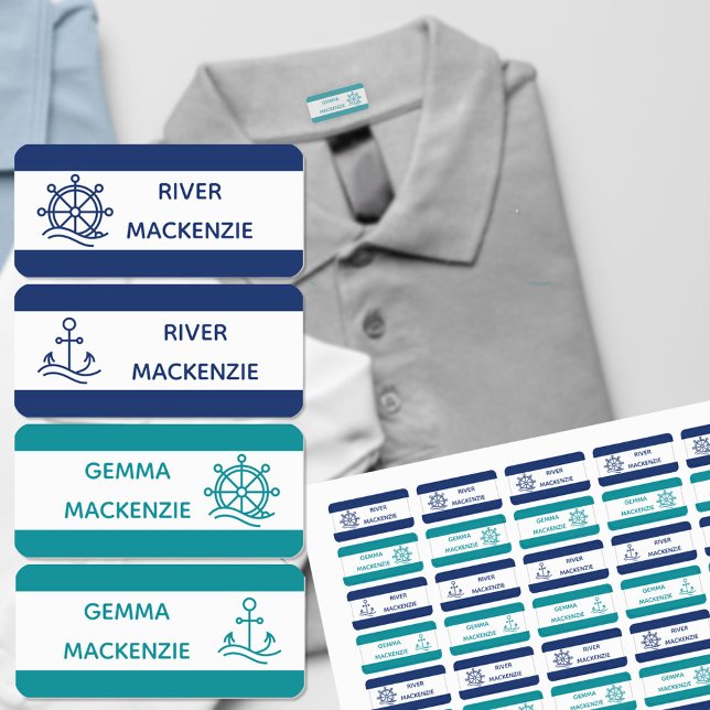 Nautical Colour Coded Clothing Name Labels (Creator Uploaded)