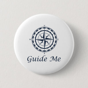 Nautical Comp Guide Me Cruising Yachting Boating S 6 Cm Round Badge