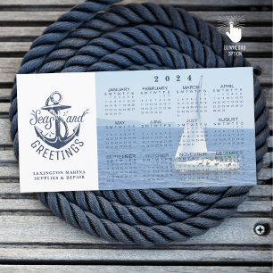 Nautical Company 2023 Calendar SEAS AND GREETINGS Holiday Card