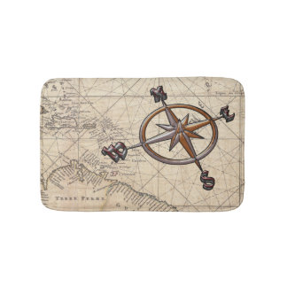 Nautical Compass Bath Mat