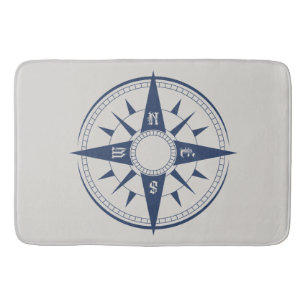 Nautical Compass Bath Mats
