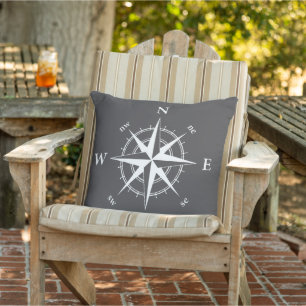 Nautical compass cushion