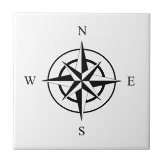 Nautical Compass Face Tile