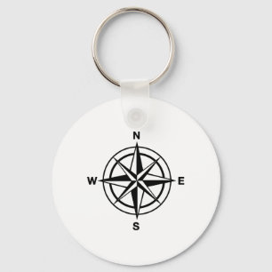 Nautical Compass Key Ring
