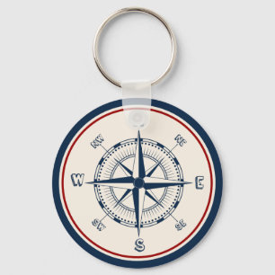 Nautical Compass Key Ring
