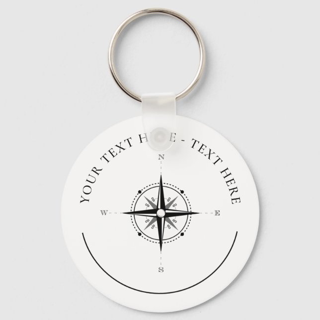 Nautical Compass Keychain (Front)