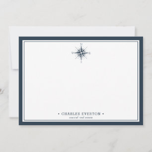 Nautical Compass Personalised Real Estate Broker Card