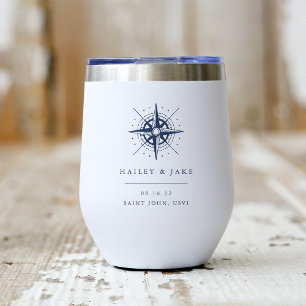 Nautical Compass Personalised Wedding Favour