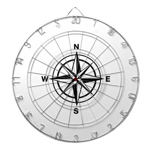 Nautical Compass Rose Dartboard (Front)
