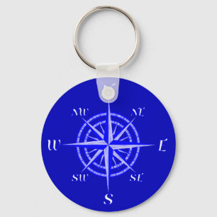 Nautical Compass Rose Key Ring