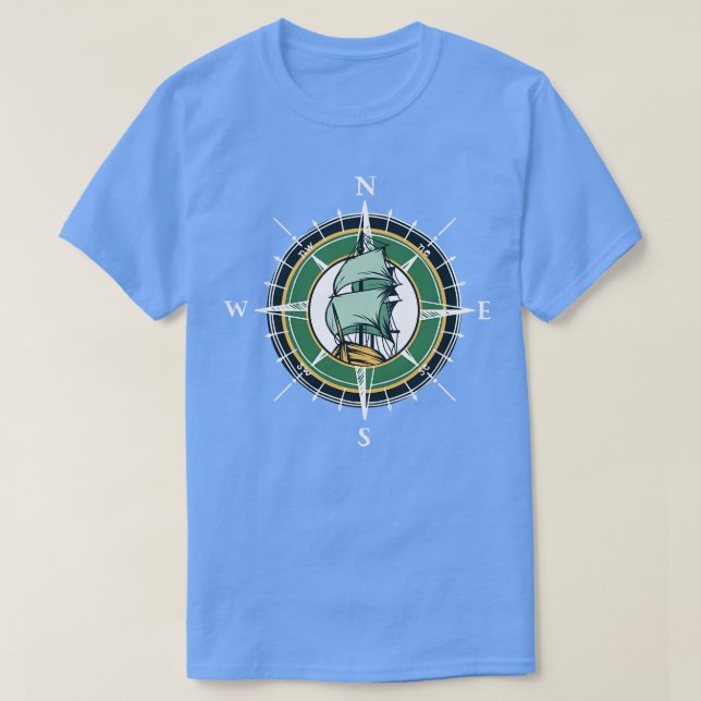Nautical Compass T-Shirt (Design Front)