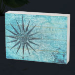 Nautical Compass Wooden Box Sign<br><div class="desc">Size: 8" X 6" Spruce up any room in your office or home with custom box signs! Printed exactly the way you want, these rustic wooden signs make great accent pieces and conversation starters for your guests. Add your own funny, sarcastic, or sentimental messages and pictures to create the perfect...</div>