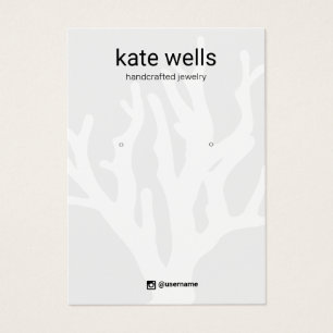 Nautical Coral Earring Jewellery  Display Card