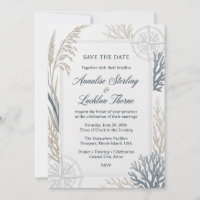 Nautical Coral, Sea Oats, Compass Rose, Rope Borde