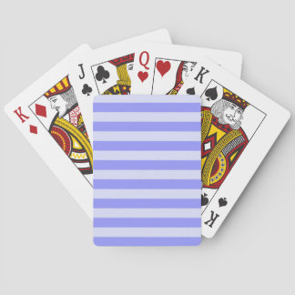 Nautical Cornflower and Pastel Blue Stripes Playing Cards
