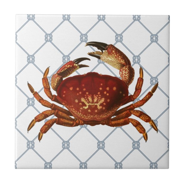 Nautical Crab Tile (Front)