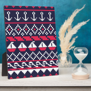 Nautical Cross stitch Plaque