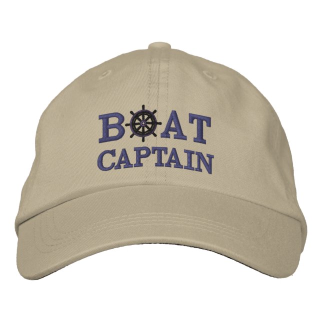 Nautical Cruise Boat Captain Custom Embroidered Hat (Front)