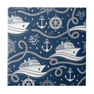 Nautical Cruise Seamless Pattern Tile