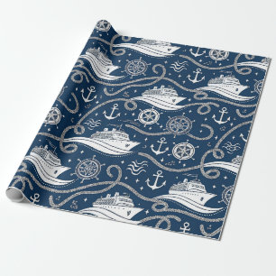 Nautical Cruise Seamless Pattern Wrapping Paper
