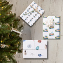 Nautical Cruise Ship, Anchor, and Seashells