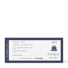 Nautical Cruise Ship Boarding pass wedding RSVP