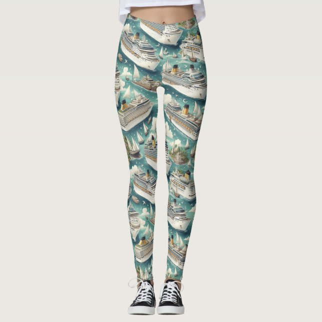 Nautical Cruise Ship Leggings (Front)