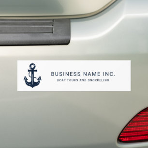 Nautical Custom Business Name Company Bumper Sticker