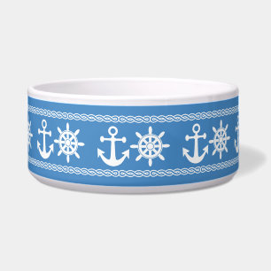 Nautical custom color pet bowls