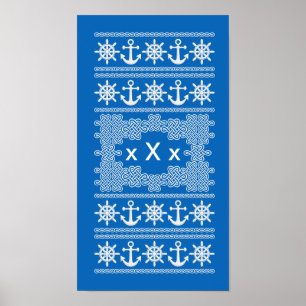 Nautical custom monogram poster