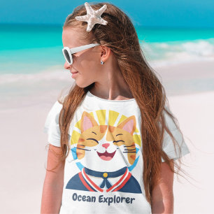 Nautical Cute Cat Gifts for Boat Owners Sailors T-Shirt