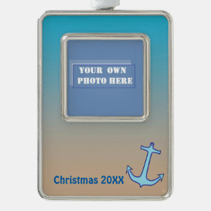 Nautical Dated Photo Ornament