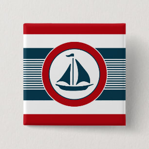 Nautical design 15 cm square badge