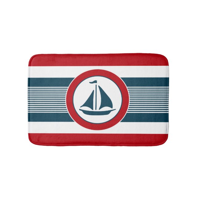 Nautical design bath mat (Front)