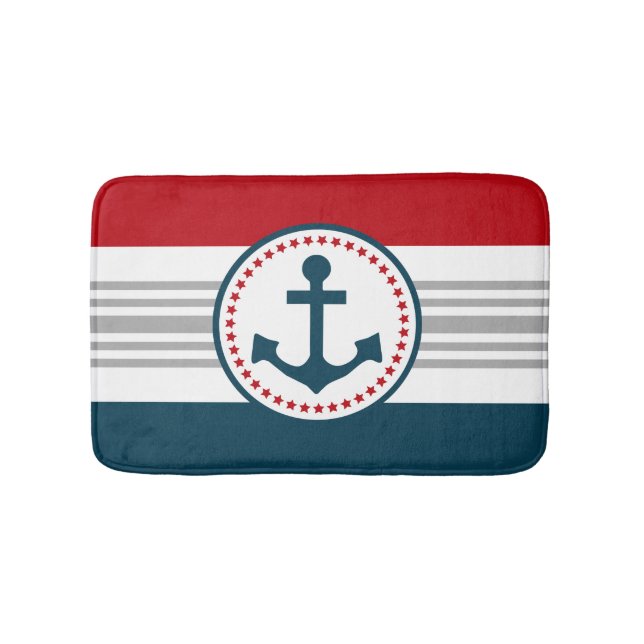 Nautical design bath mat (Front)