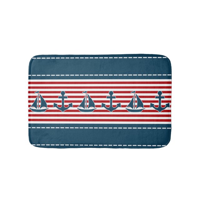 Nautical design bath mat (Front)